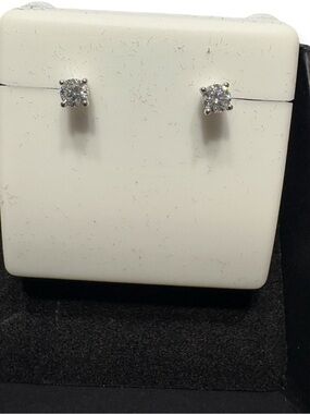 Moissanite Sterling Earrings .25 ct